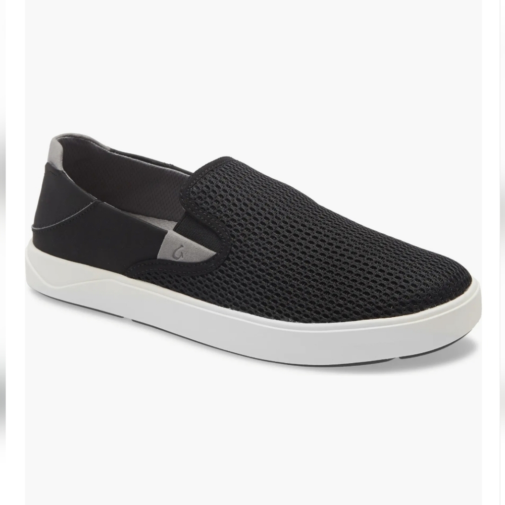 Olukai Black/Black LAE'AHI Slip Ons